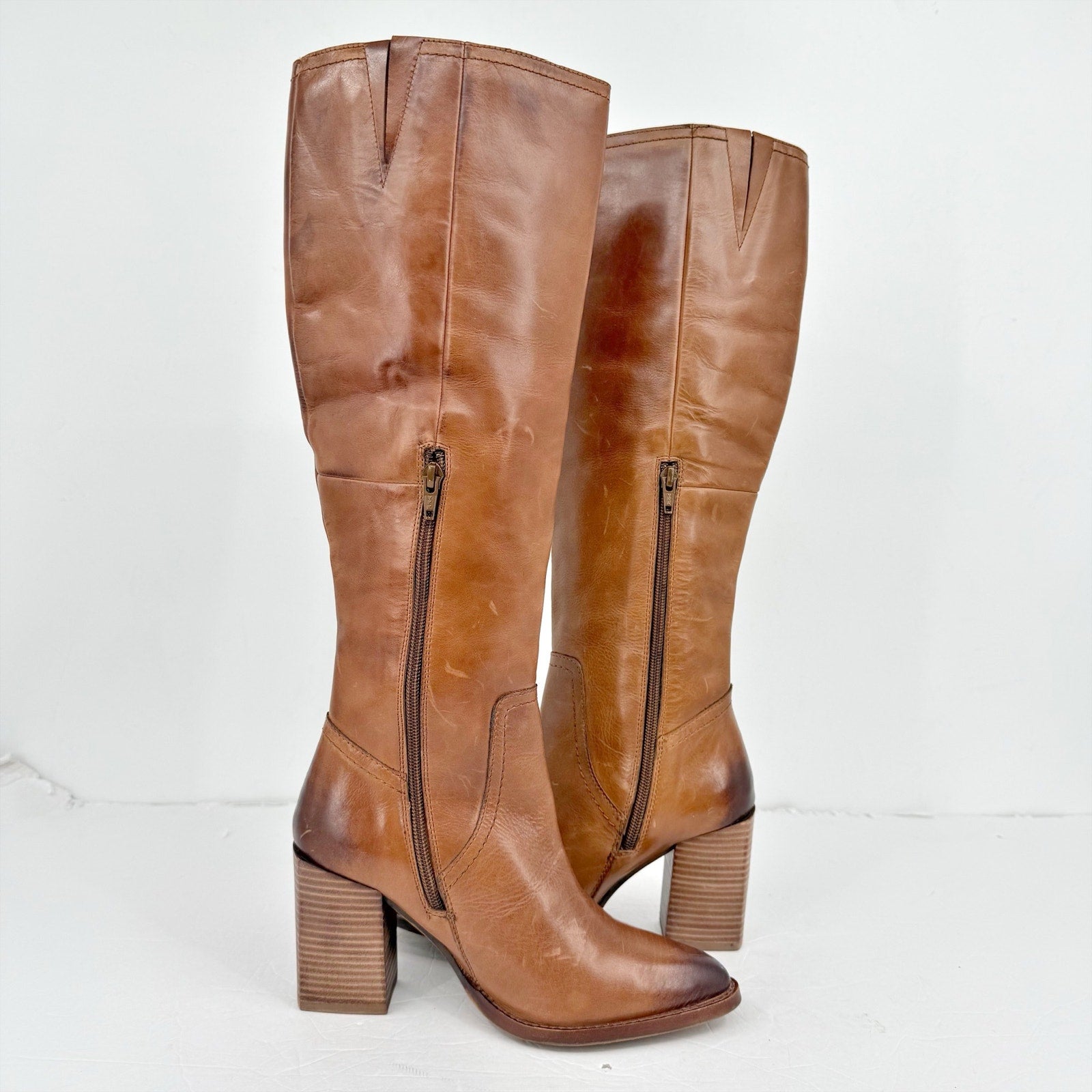 Diba True Womens True Do Knee High Boots US 6 M Brown Leather NWOB