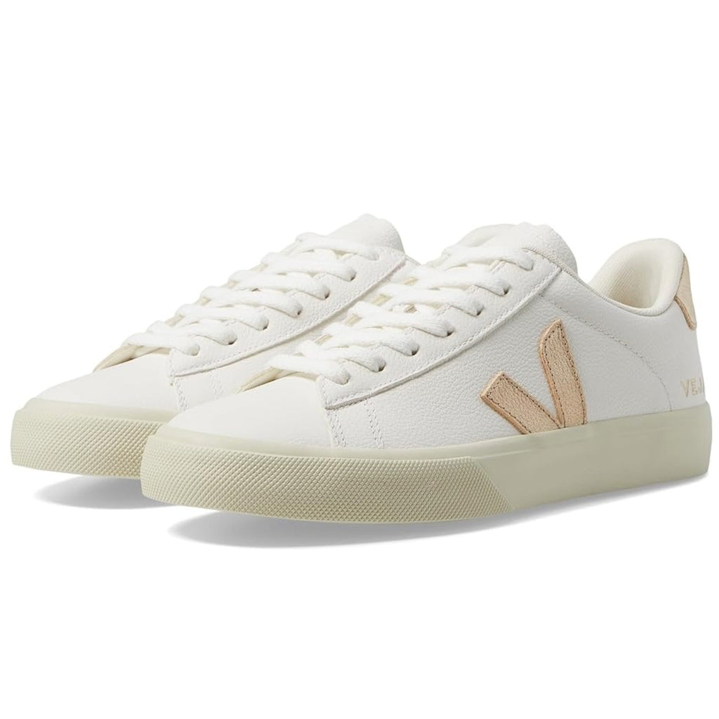VEJA Campo Sneakers EU 42.5 Womens 11.5 Mens 9.5 White Gold Leather NIB