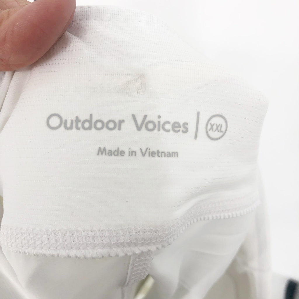 OUTDOOR VOICES Women's Hudson 4" Skort Size XXL White Lightweight NWT