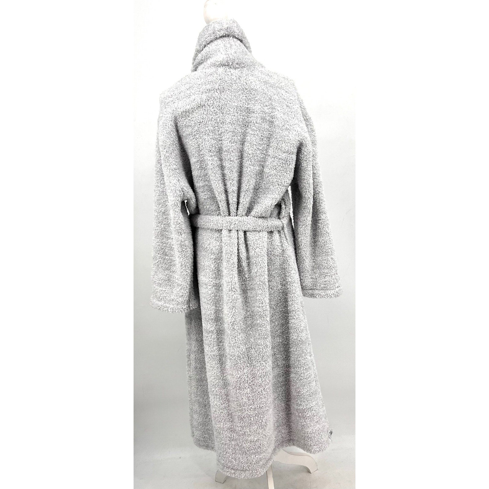 BAREFOOT DREAMS CozyChic Heathered Robe SIZE 2 LARGE- XL HE Ocean-White NWT