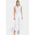 NYDJ Women's Mona Wide Leg Trouser Ankle Jeans Size 6 Optic White Denim NWT