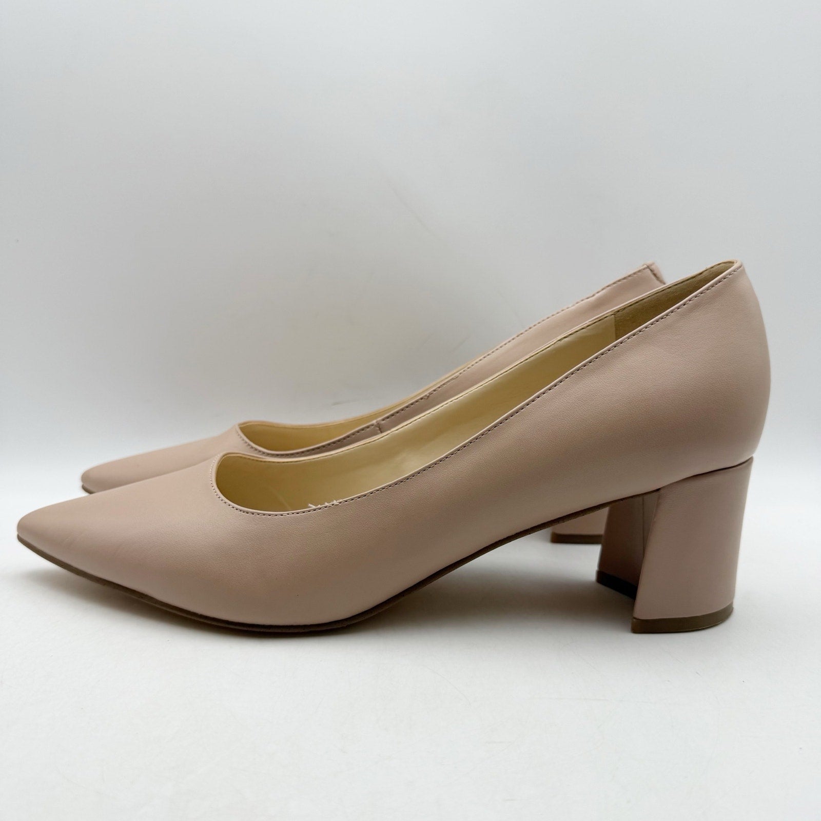 Nine West Womens lSSA Pumps Size 11 M Beige Nude Leather NWOB