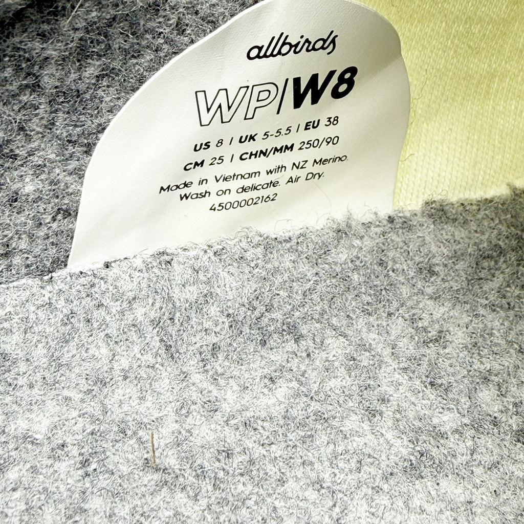 AllBirds Womens Piper Casual Sneakers US 8 EU 38 White Merino Wool Woven NIB
