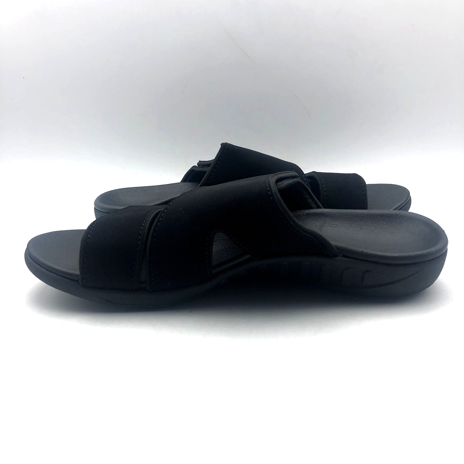 Spenco Womens KHOLO NUEVO Comfort Slide Sandals Size 9.5B Black NWT