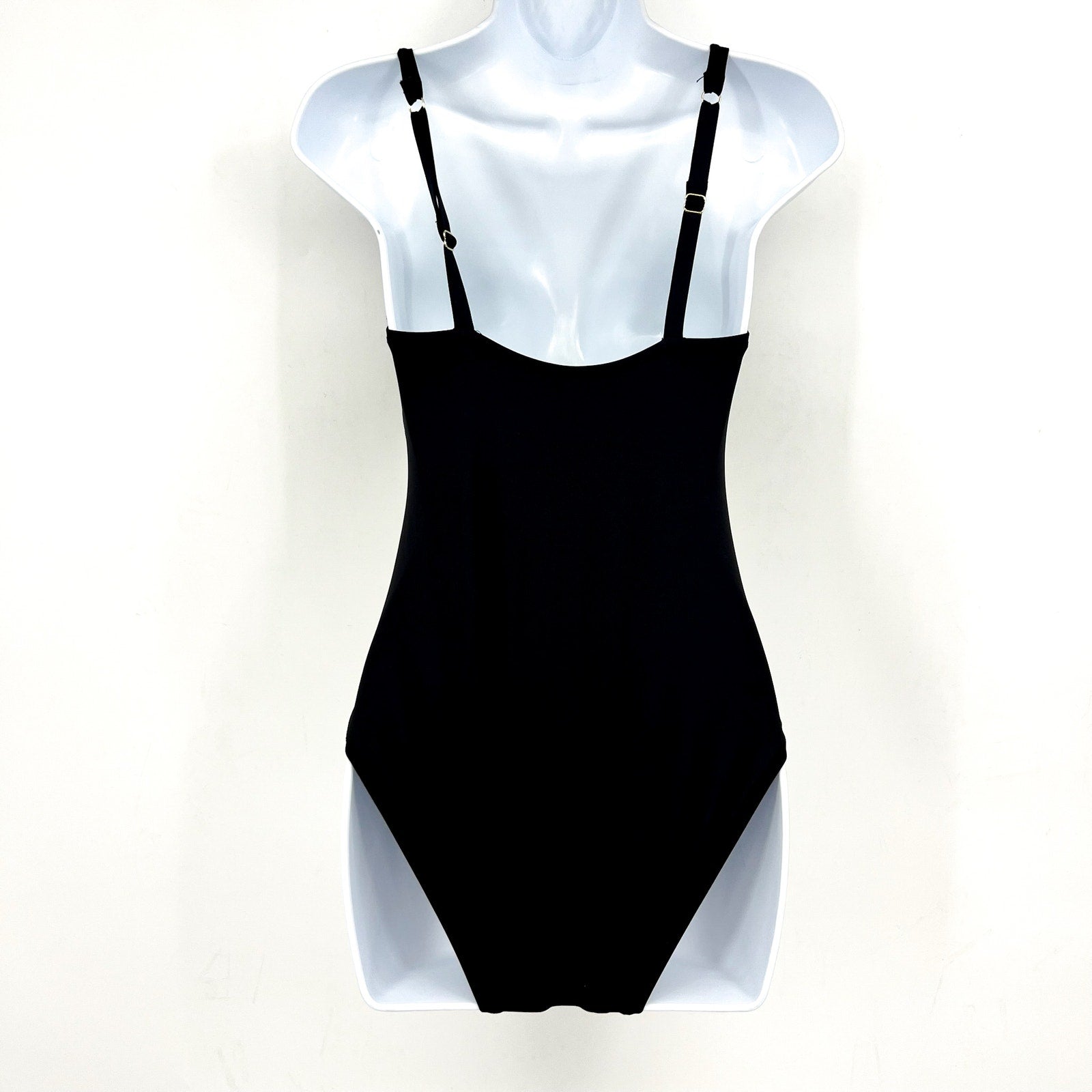 TOMMY BAHAMA Pearl Cross Front One-Piece Swimsuit Size 4 Black OTS  NWT
