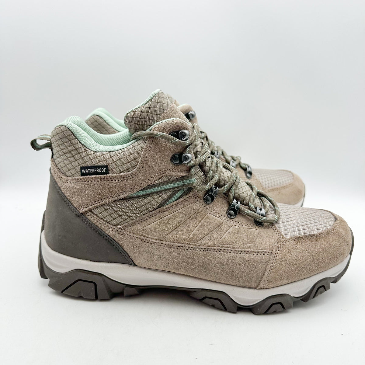 MAGELLAN OUTDOOR Womens Pro Explore Mid Trek Hiker Boots US 11 Beige WP NWOB