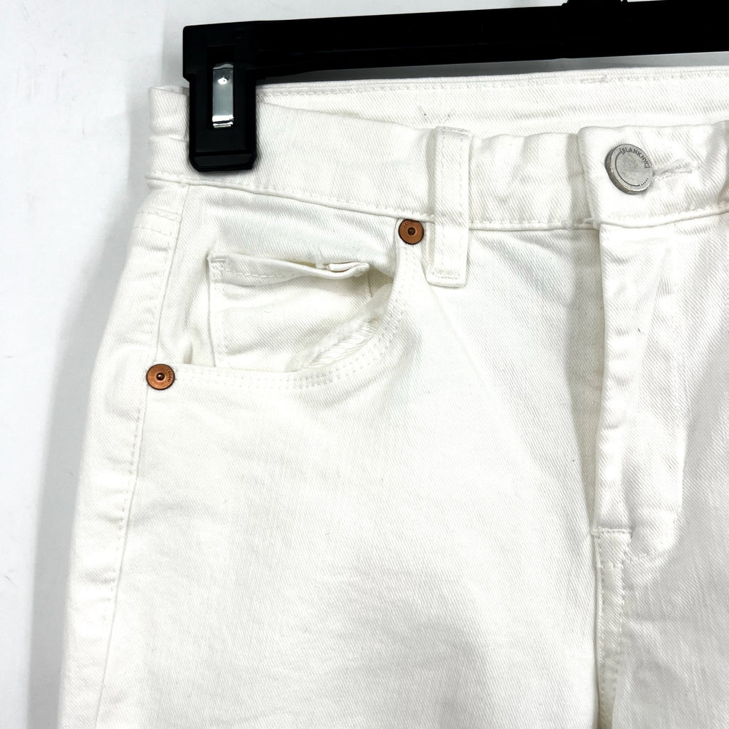 BLANKNYC Womens Bond Skinny Jeans Size 25 US 0 White Stretch Mid Rise NWOT