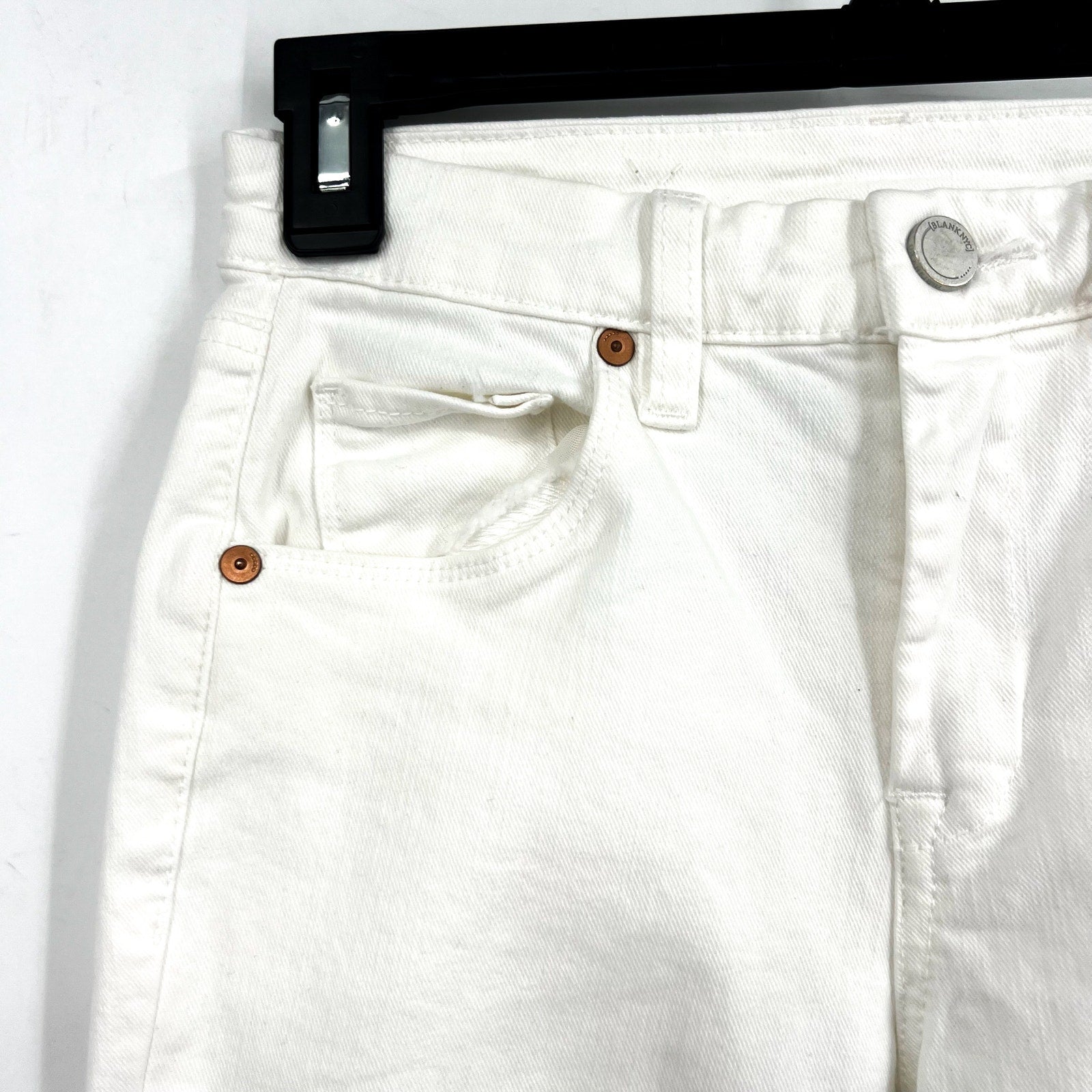 BLANKNYC Womens Bond Skinny Jeans Size 25 US 0 White Stretch Mid Rise NWOT