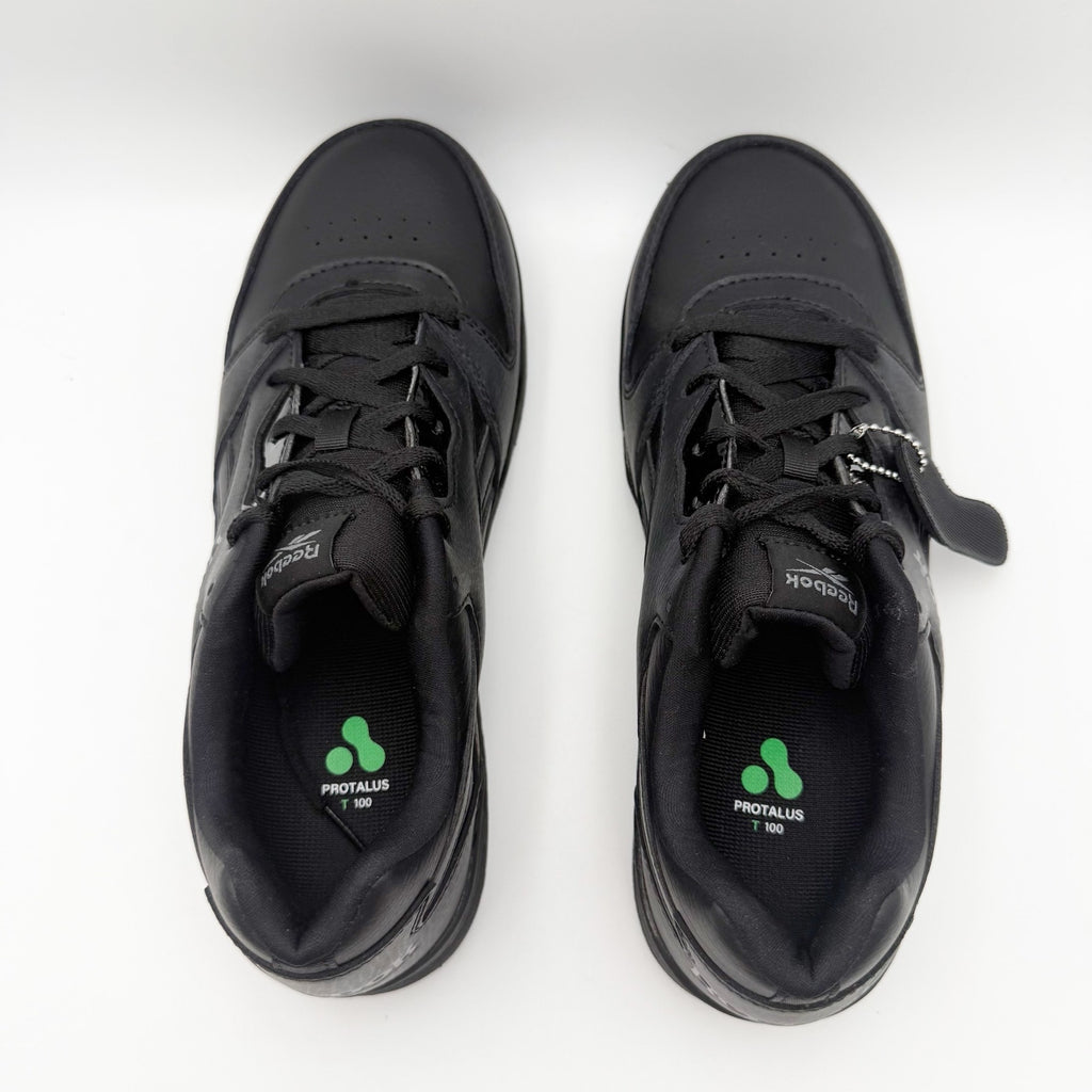 Reebok Mens BB4500 CT Work Sneakers US 9 Wide Black Leather Slip Resistant NIB