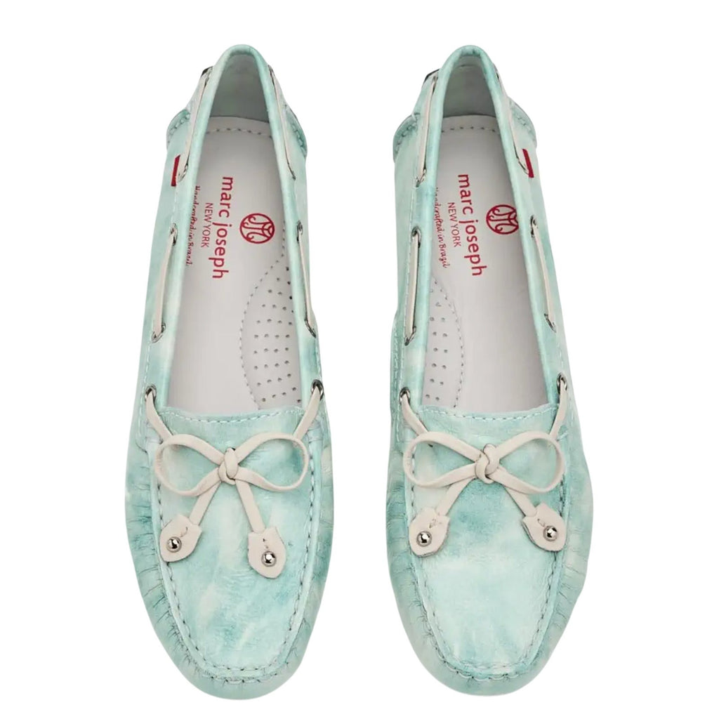 Marc Joseph NY Womens Cypress Hill Loafers Size 8.5 Green Mint Leather NWOB