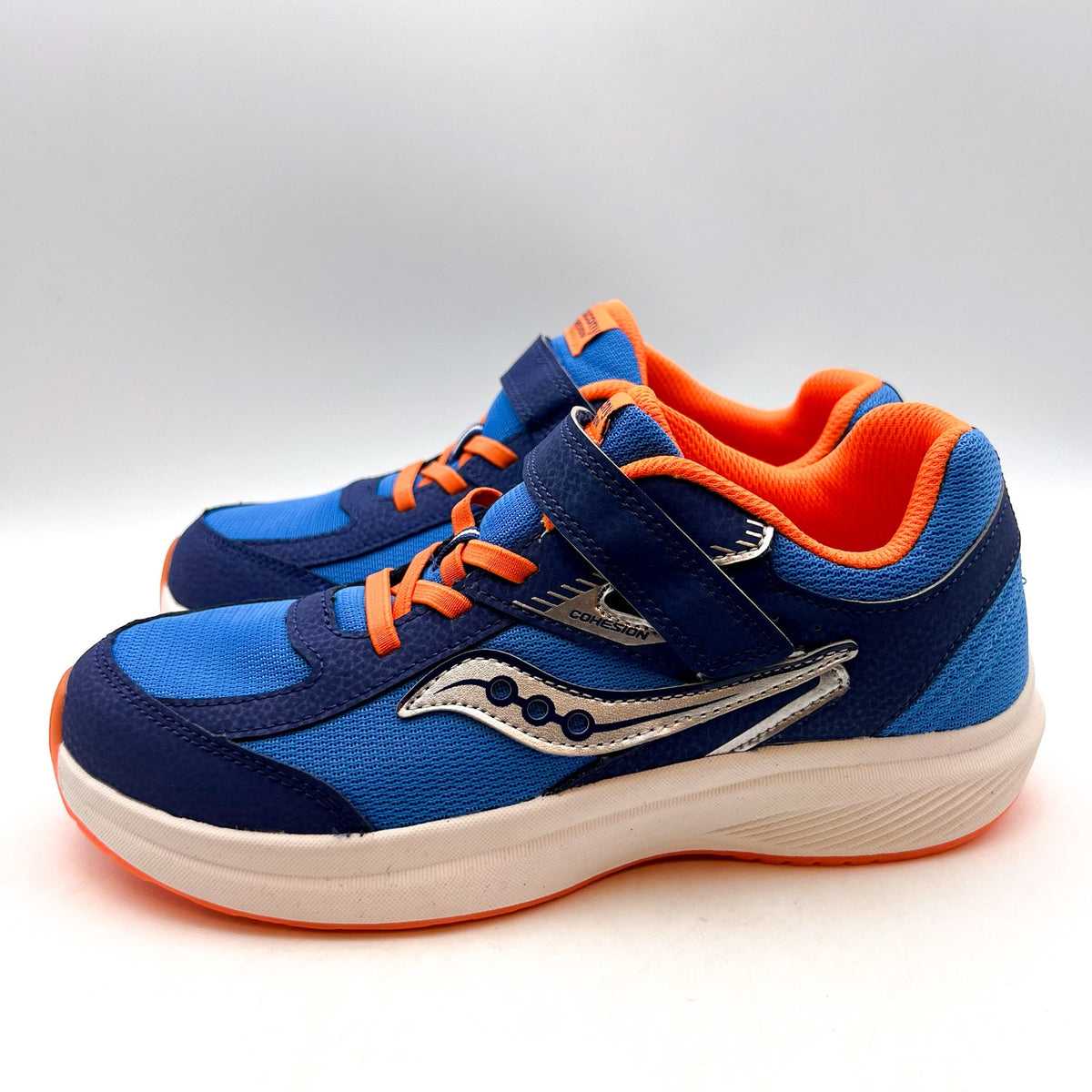 SAUCONY Big Kid's Cohesion KDZ A/C Athletic Shoes Size 6M Blue Orange NWOB