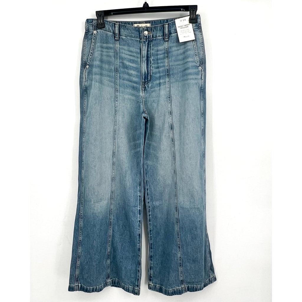 Madewell Women's Wide Sweep Trouser Jeans Size 28 US 6 Blue Robertson NV377 NWT