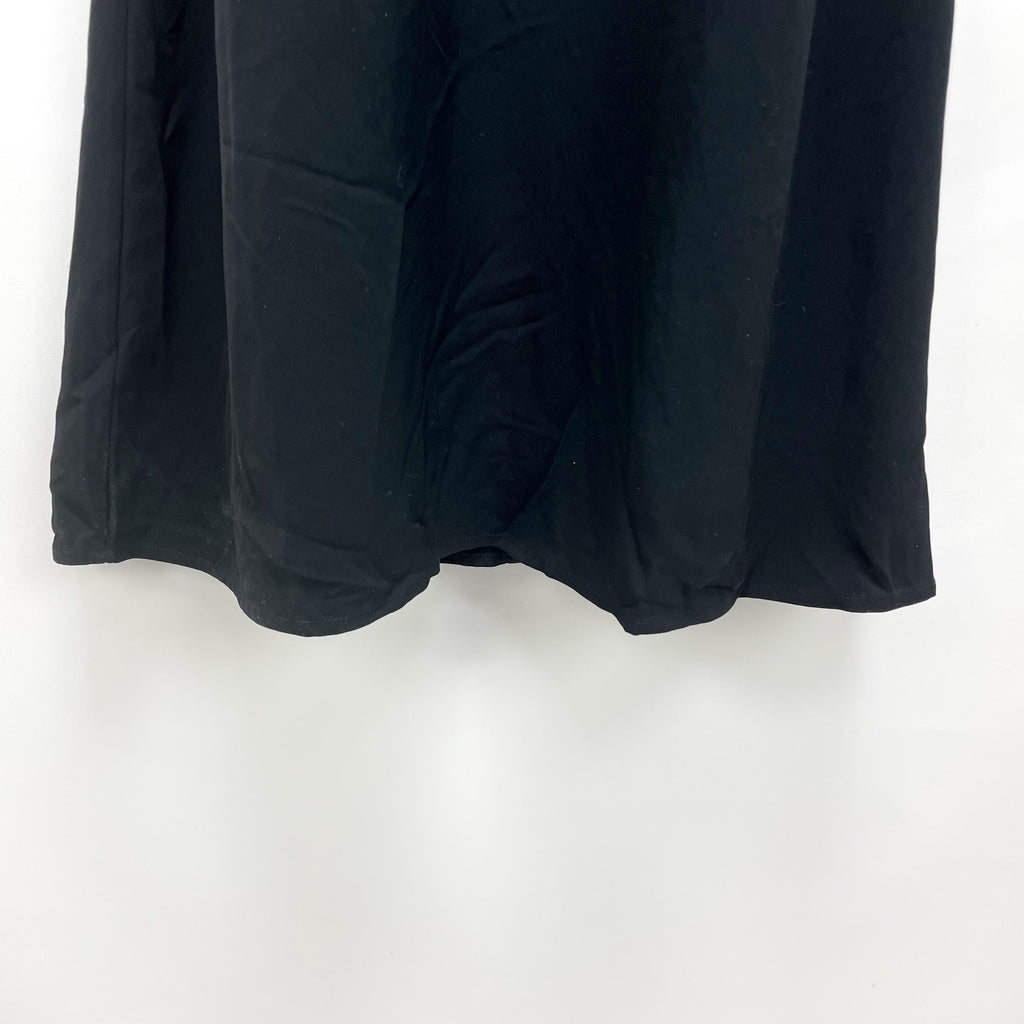 Everlane Womens Midi Slip Dress Size 2 Black Japanese GoWeave Cross-Back NWT