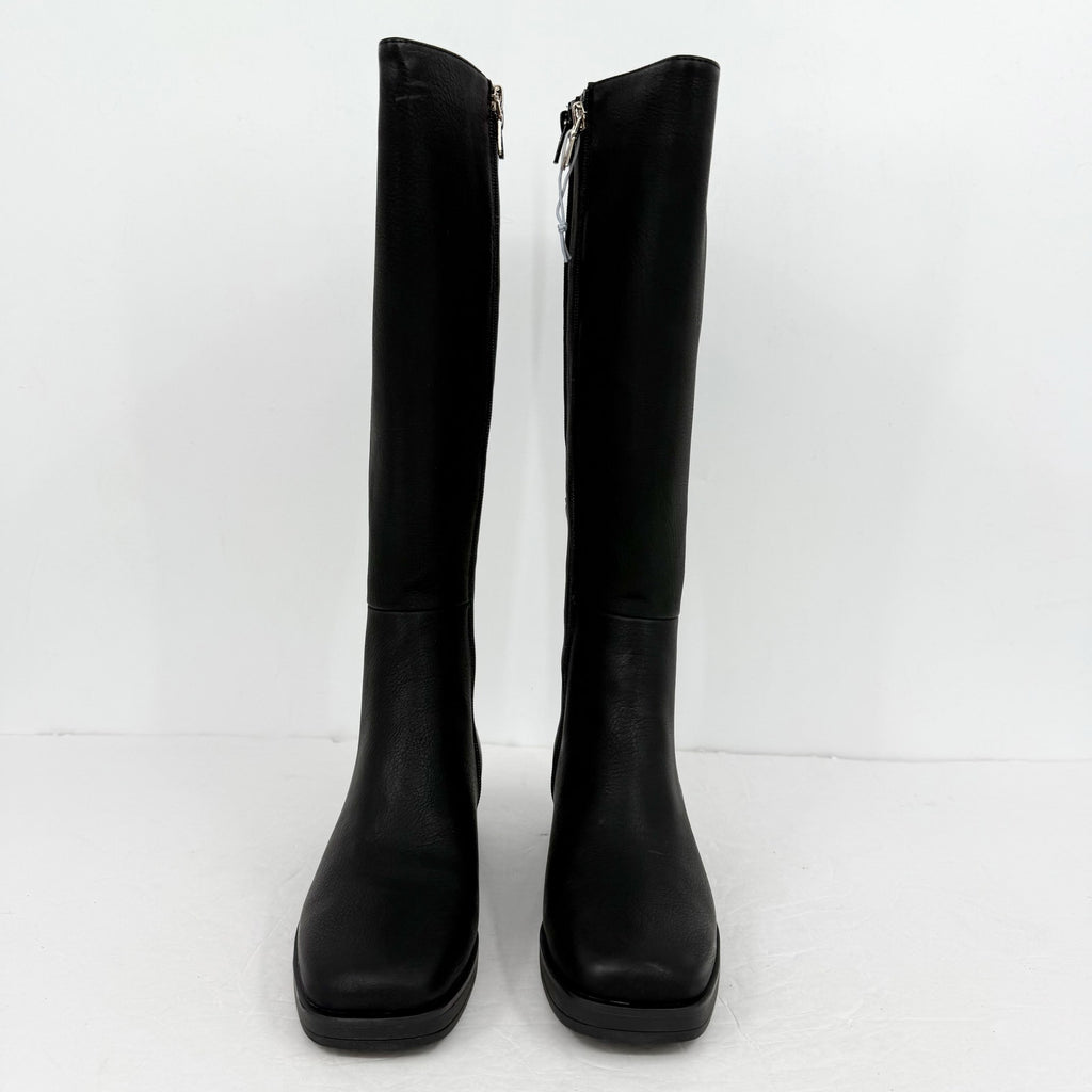 Aerosoles Womens Daria Knee High Boots Size 7 M Black Vegan Leather NIB