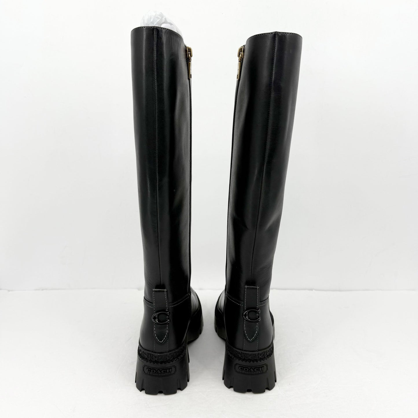 Coach Womens Julietta Knee High Boot US 6.5 M EU 37 Black Leather NIB