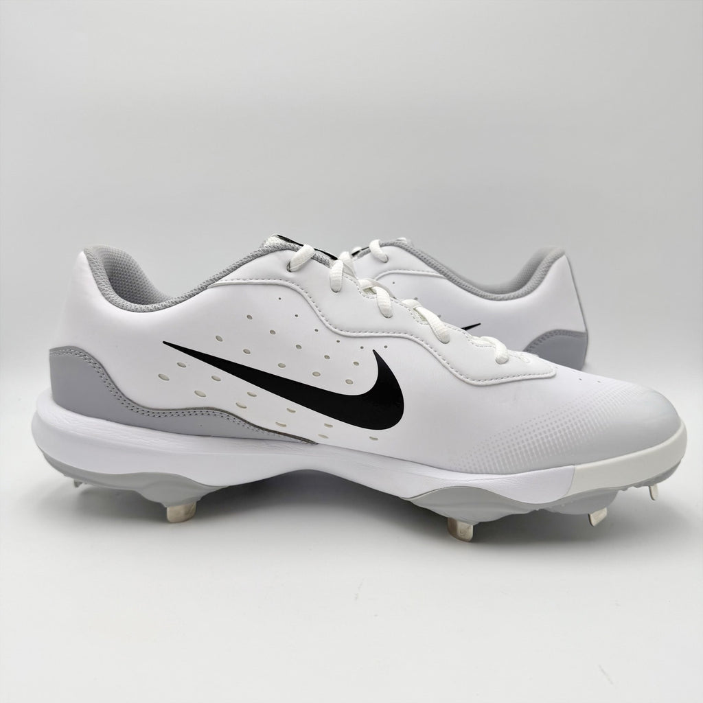 Nike Mens Alpha Huarache Varsity 4 Metal Baseball Cleats US 13 White Silver NWOB