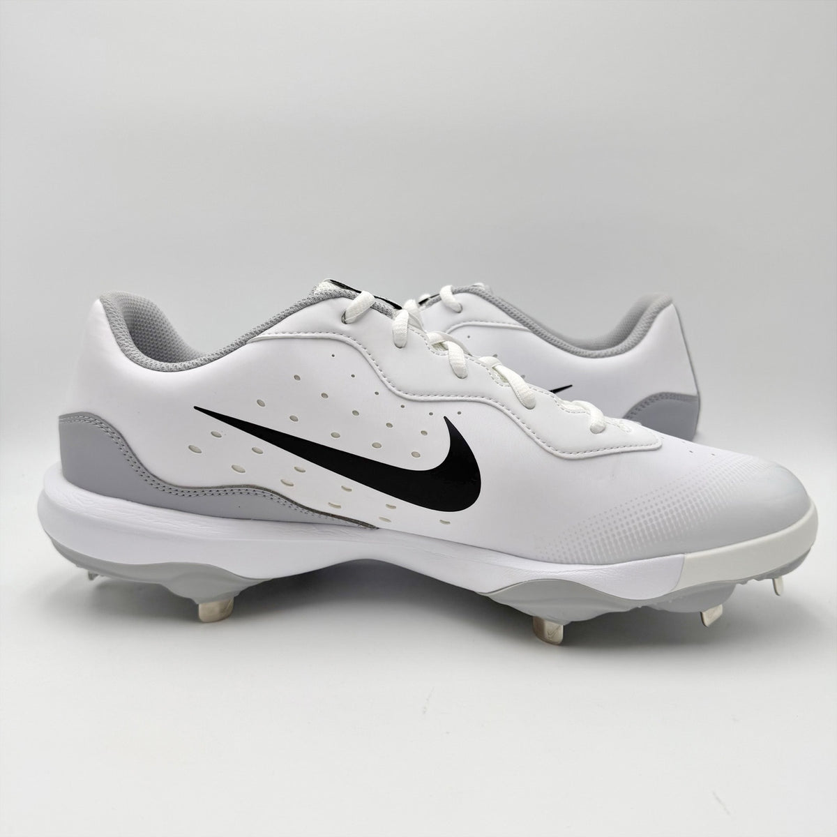 Nike Mens Alpha Huarache Varsity 4 Metal Baseball Cleats US 13 White Silver NWOB