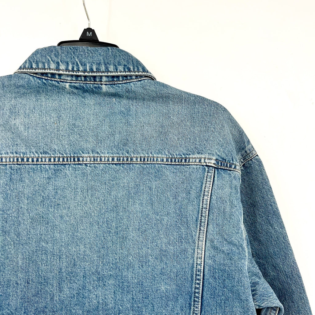 EVERLANE Unisex Everyone Denim Jacket Small Broken in Blue Organic Cotton NWT