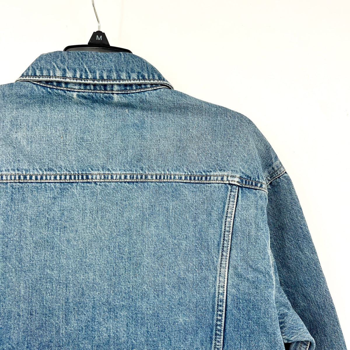 EVERLANE Unisex Everyone Denim Jacket Small Broken in Blue Organic Cotton NWT
