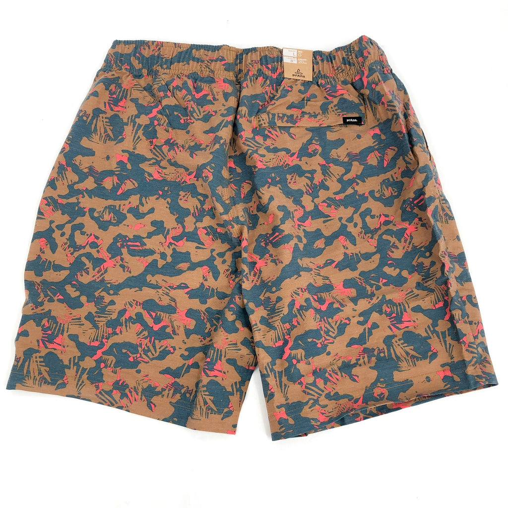 PRANA Men's Metric Board Short Large Brown Fresca Camo 8" Inseam NWT