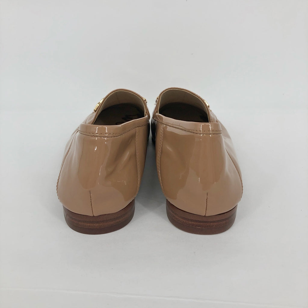 SAM EDELMAN Womens Loraine Loafers Size 7.5 Wide Beige Patent Leather NIB