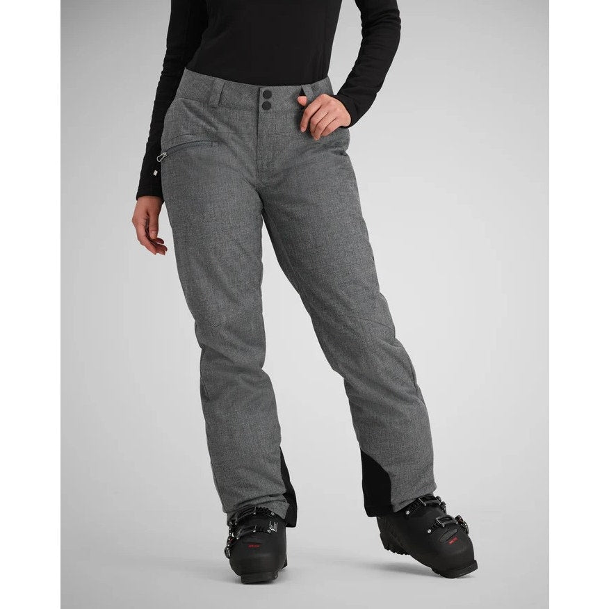 OBERMEYER Women's Malta Snow Ski Pants 2 SHORT Charcoal Grey Waterproof NWT