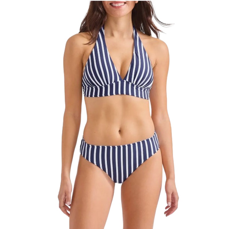 TOMMY BAHAMA Coastline Stripe Reversible Bikini Bottoms XS Navy Blue White NWT