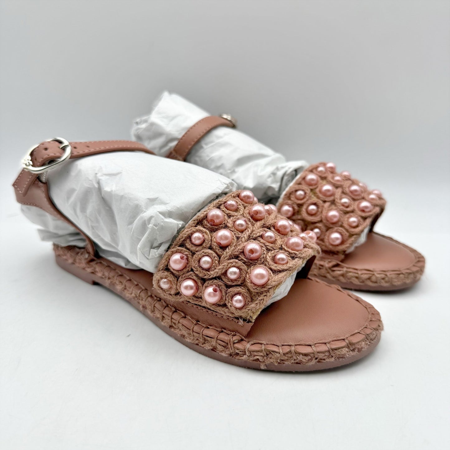Sam Edelman Kids Holly Sandals US 1 M EU 32 Pink Linen NIB