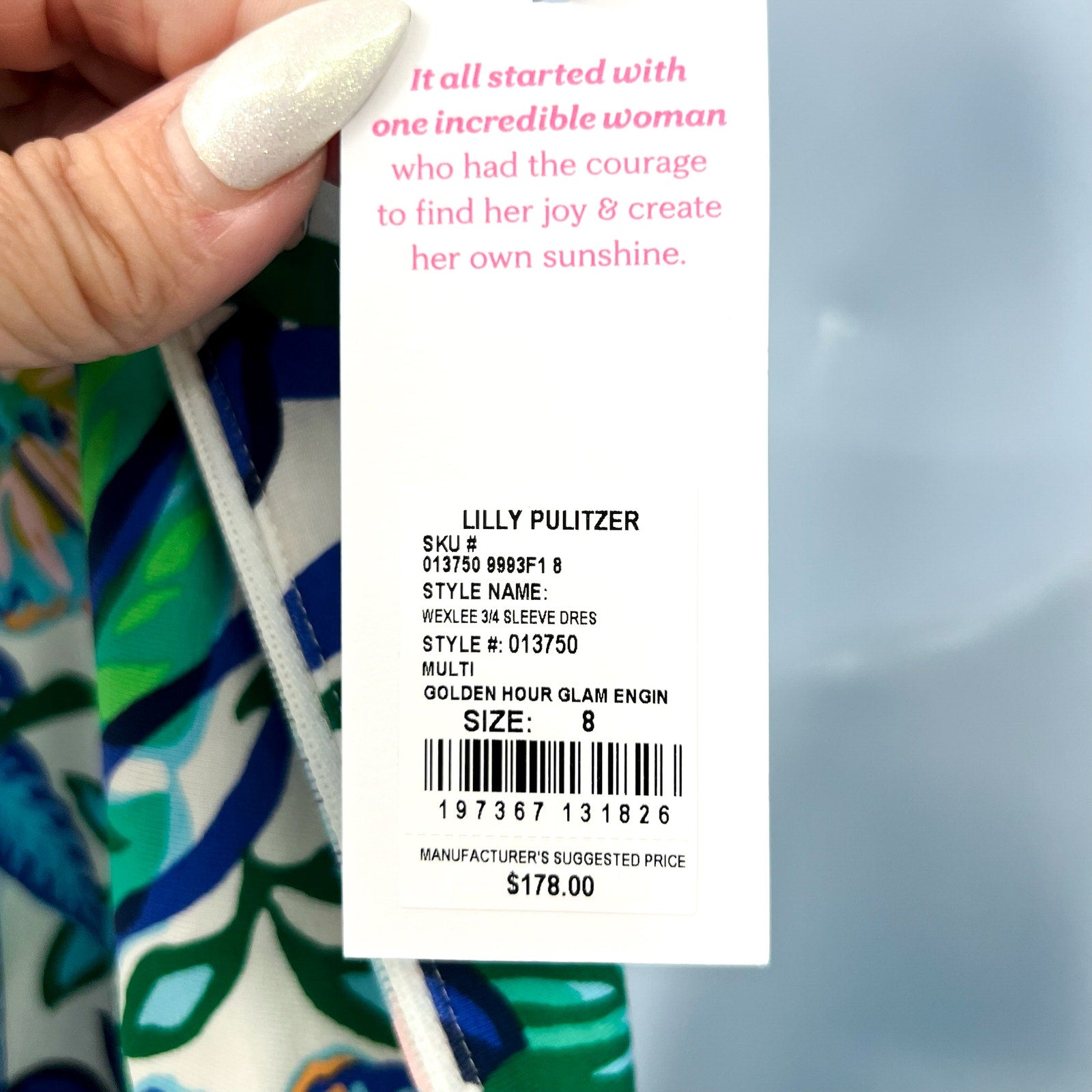 LILLY PULITZER Womens Wexlee Print Dress Size 8 White Green Golden Hour Glam NWT