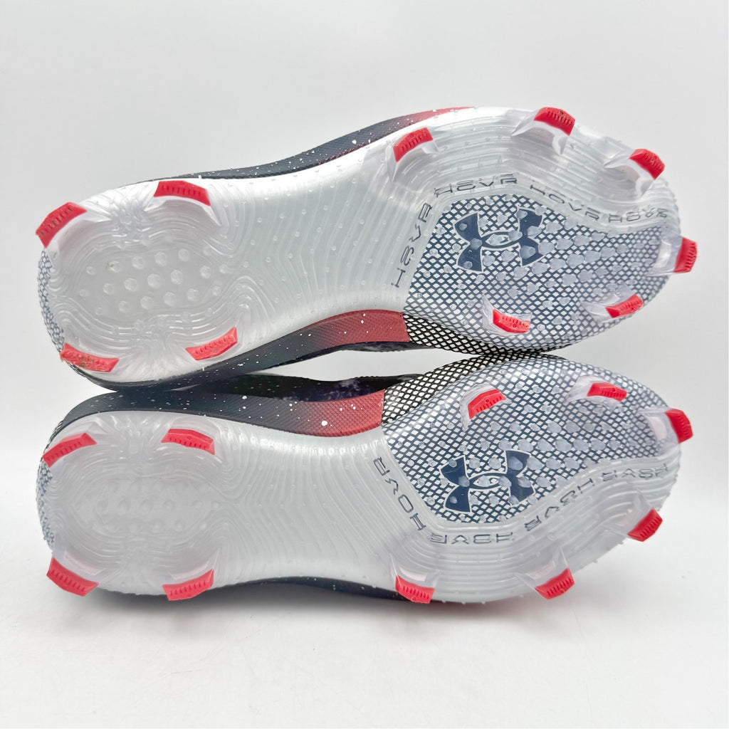 Under Armour Mens Harper 8 Elite TPU Baseball Cleats US 7.5 White Blue Red NWOB