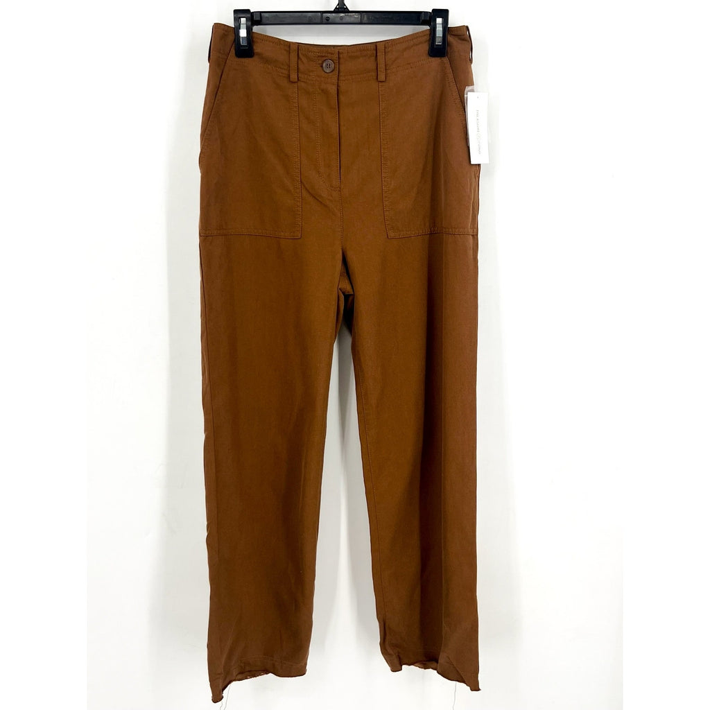 TREASURE AND BOND Womens Cotton Blend Utility Pants Size 10 Brown Trouser NWT