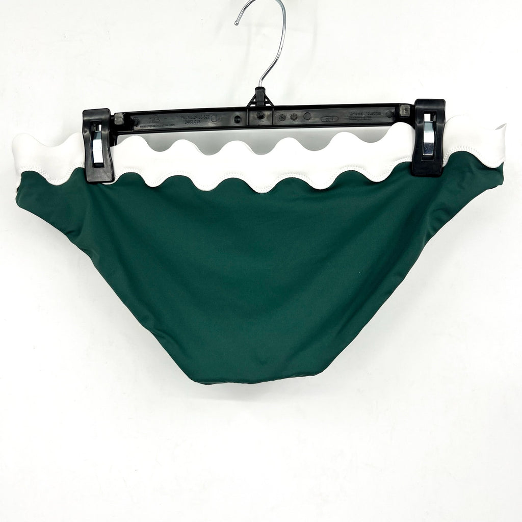 SEAFOLLY Women's Gia Ric Rac Hipster Bikini Bottom Size 4 Green White NWT