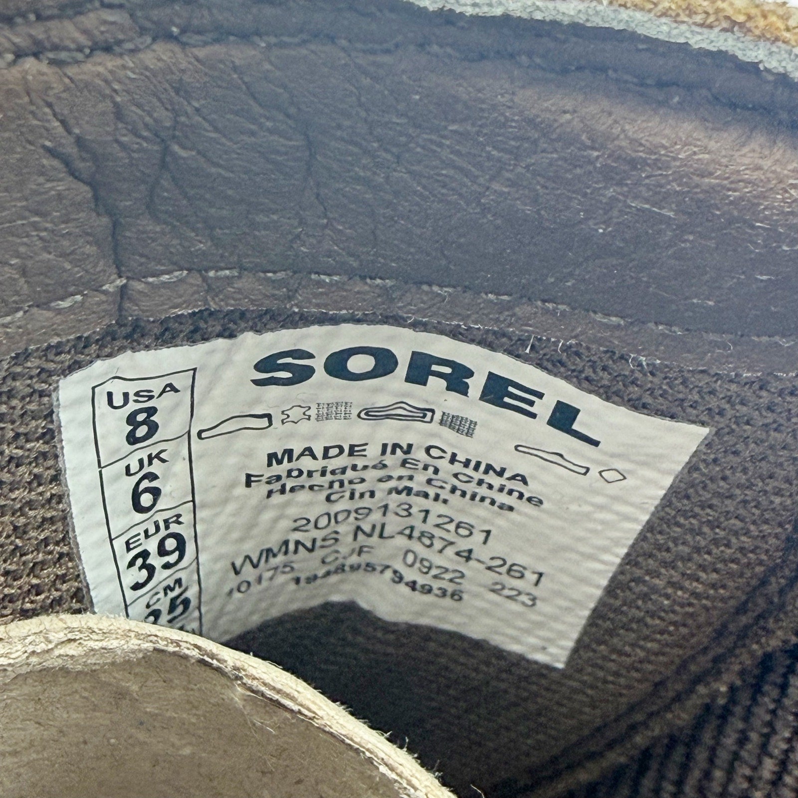 Sorel Womens Hi-Line Heel Chelsea Boot US 8 Taupe Tan Leather Waterproof NIB