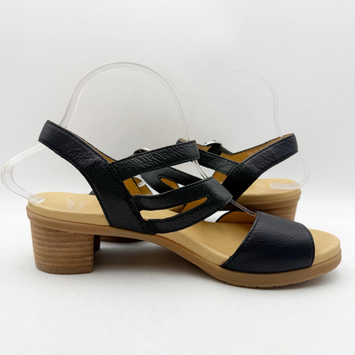 Dansko Womens Tansy Heeled Sandals EU 40 US Size 10-10.5 Black Leather NWOB