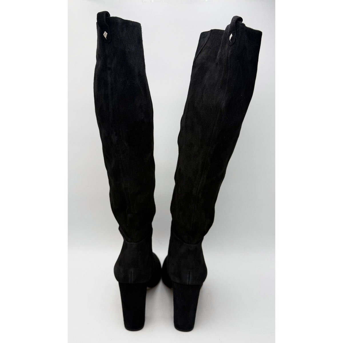 Sam Edelman Womens Caprice Heeled Knee High Boots Size 6 EU 36 Black Suede NWOB