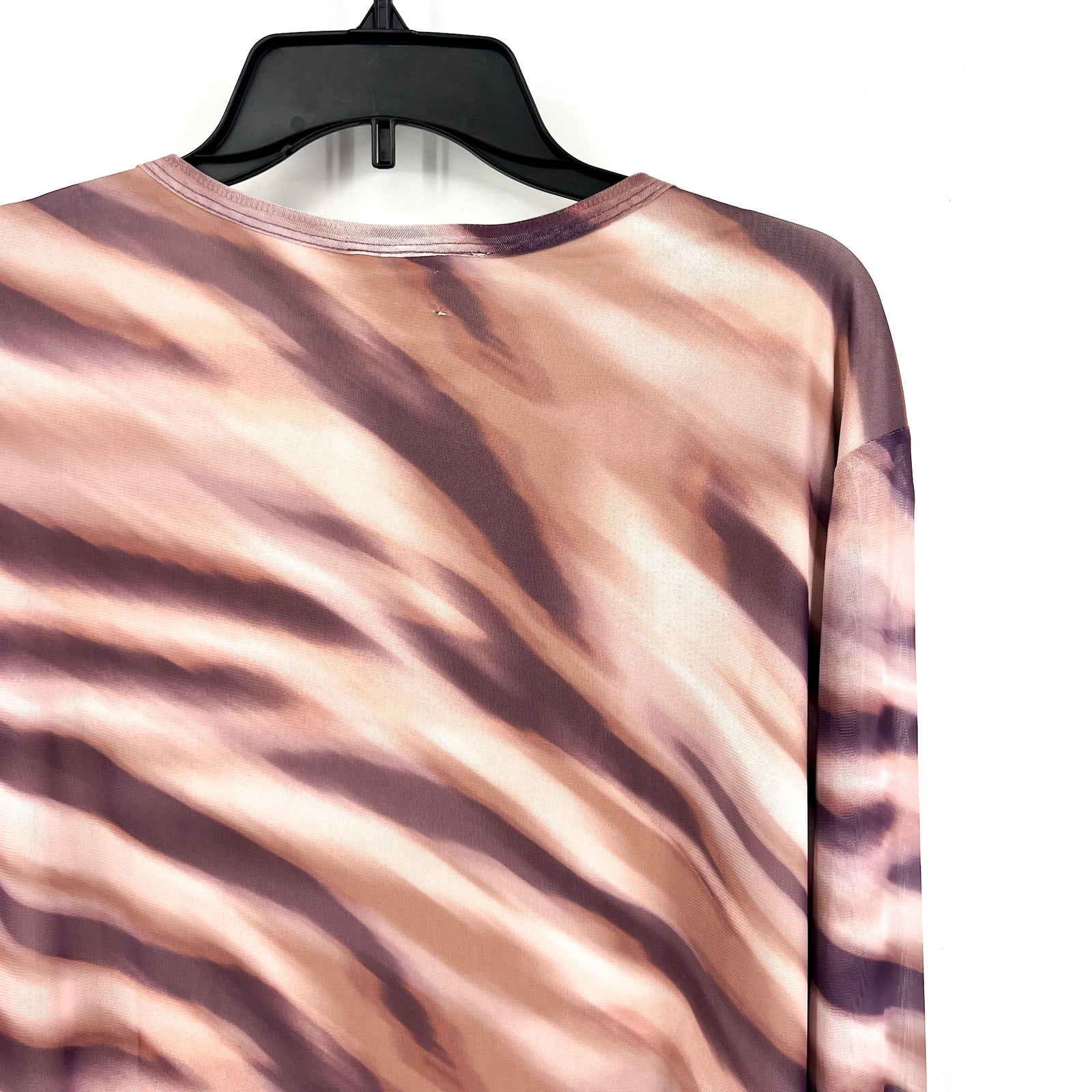LES SEREIN- STITCHFIX-  Womens Print Blouse Size 2X Purple Pink Long Sleeve NWT