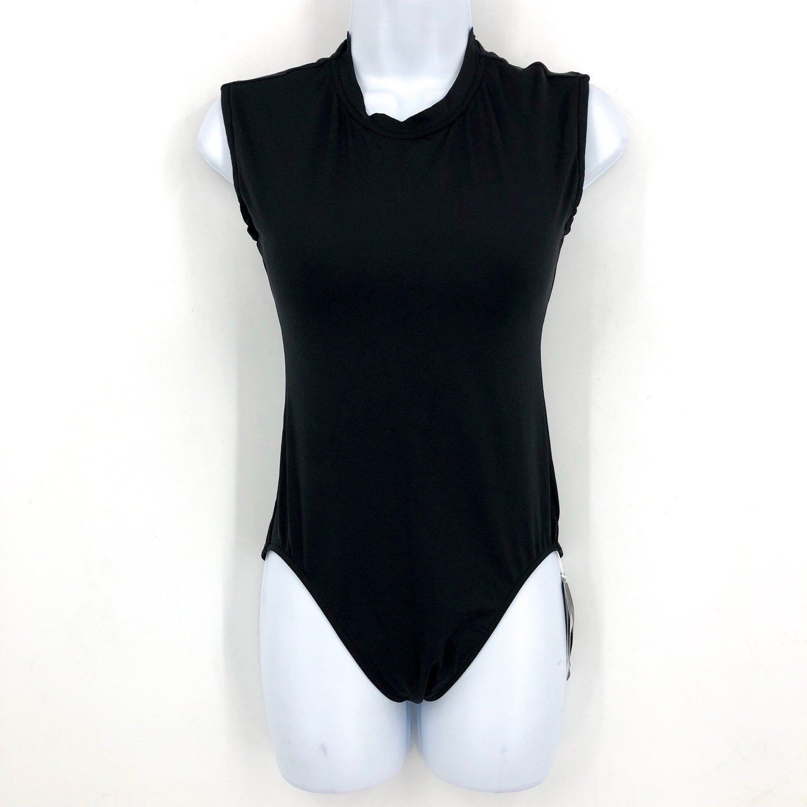 SEAFOLLY COLLECTIVE Women's One Piece Swimsuit US 6 Black Cap Sleeve NWT