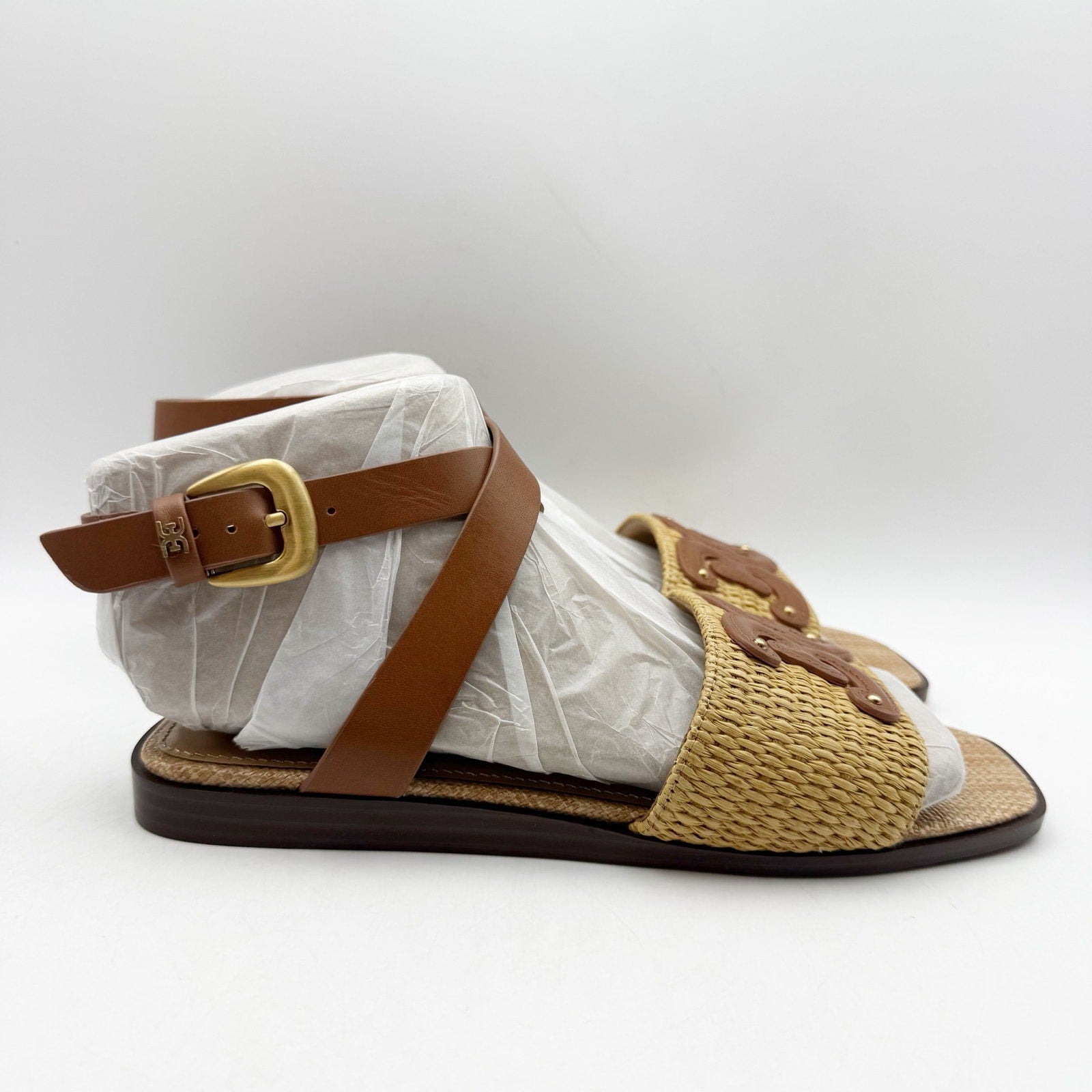 Sam Edelman Womens Ilsie Ankle Strap Sandals SIZE 6.5 Brown Leather NWOB