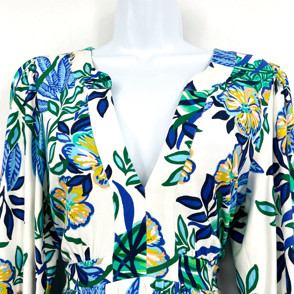 LILLY PULITZER Womens Wexlee Print Dress Size 8 White Green Golden Hour Glam NWT