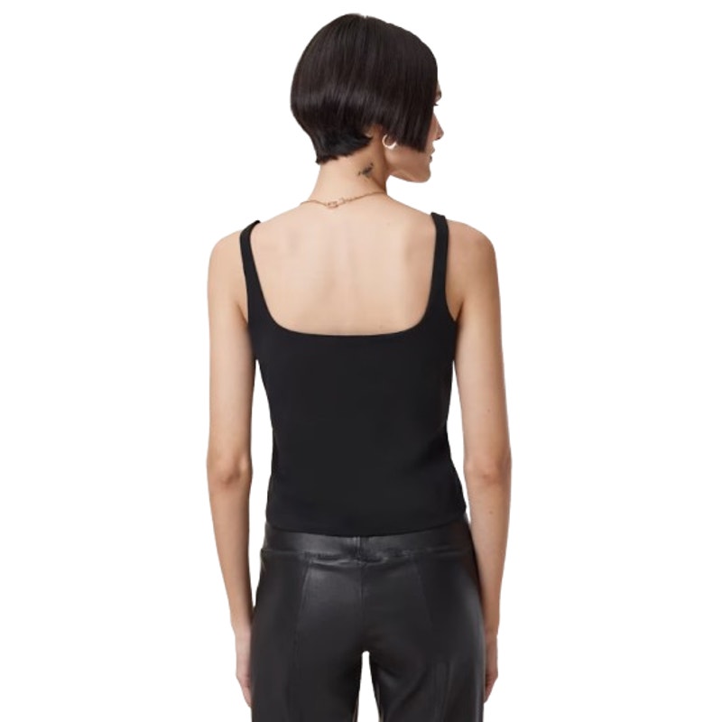 ALLSAINTS Women's Mio Slim Tank Top Size 4 Black Square Neck Sleeveless NWT