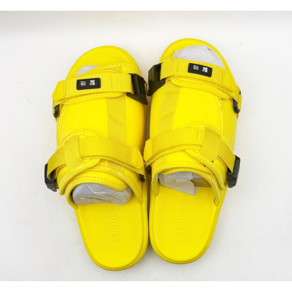 Seichi Mens Yoroi V2 Slide Sandals Size 10 EU 43 Luminate Yellow NIB