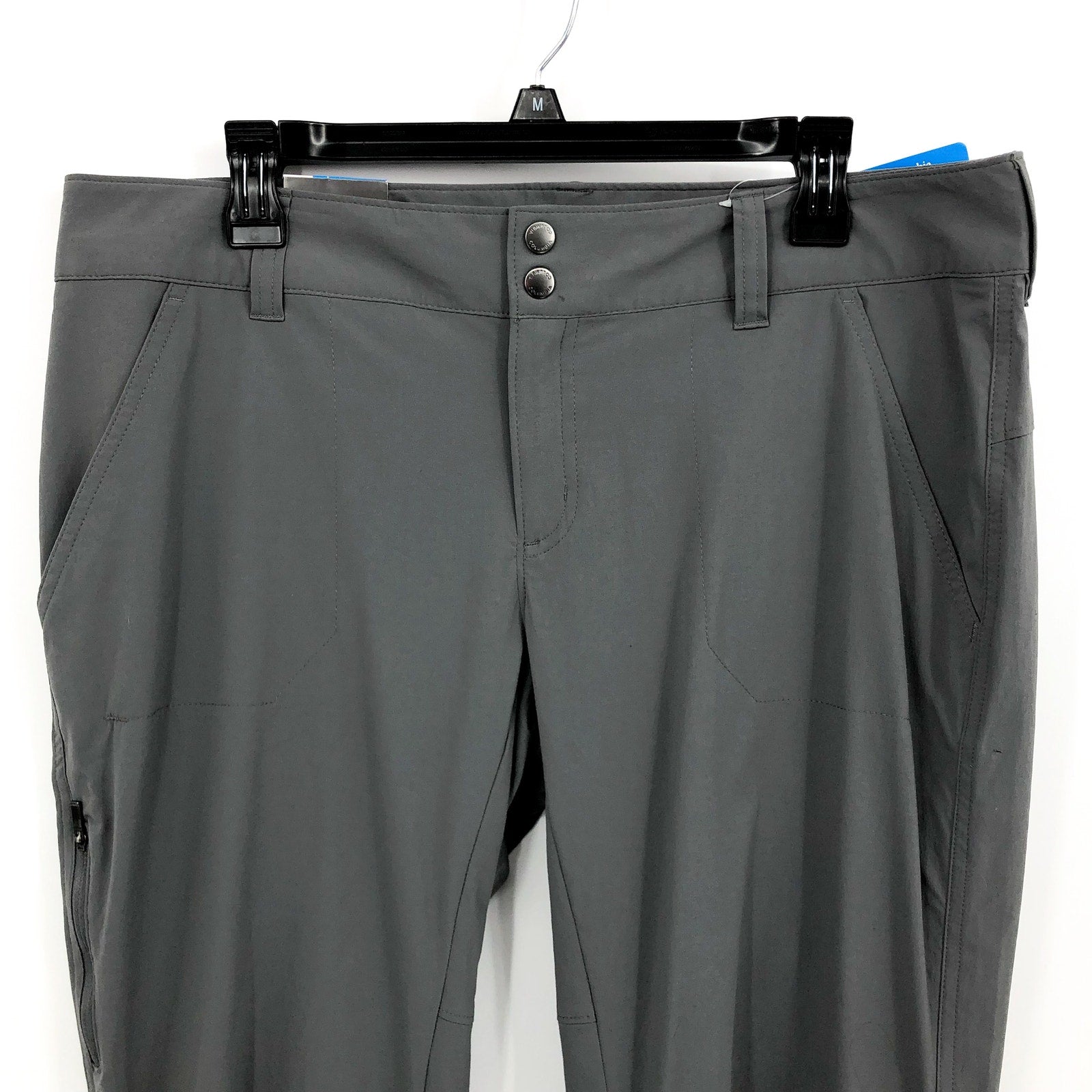 COLUMBIA Womens Saturday Trail Hiking Trousers Size 14 City Grey Roll Up Leg NWT
