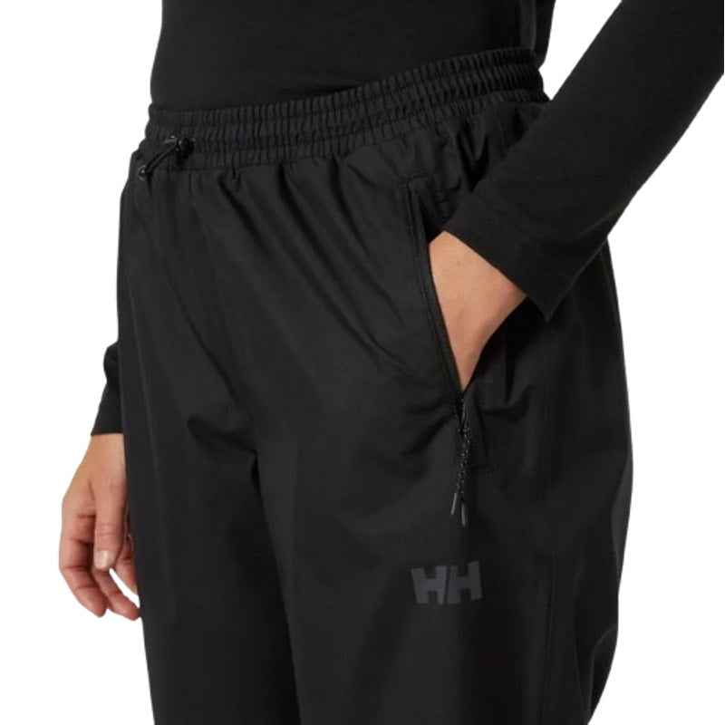 HELLY HANSEN Women's Vancouver Rain Pants Large Black Waterproof Windproof NWT