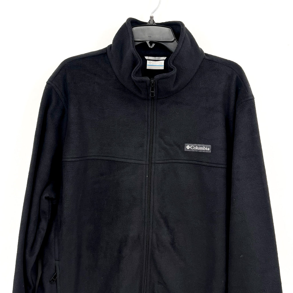 COLUMBIA Men's Granite Mountain Fleece Jacket XL Black Full Zip NWT