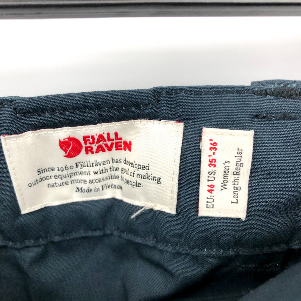 FJALLRAVEN Womens Vidda Pro Ventilated Pants US 14 EU 46 Navy Blue Trouser NWT