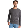 GEORGE Men's Cotton Long Sleeve Crew Neck Tee Large Charcoal Sky Heather NWT
