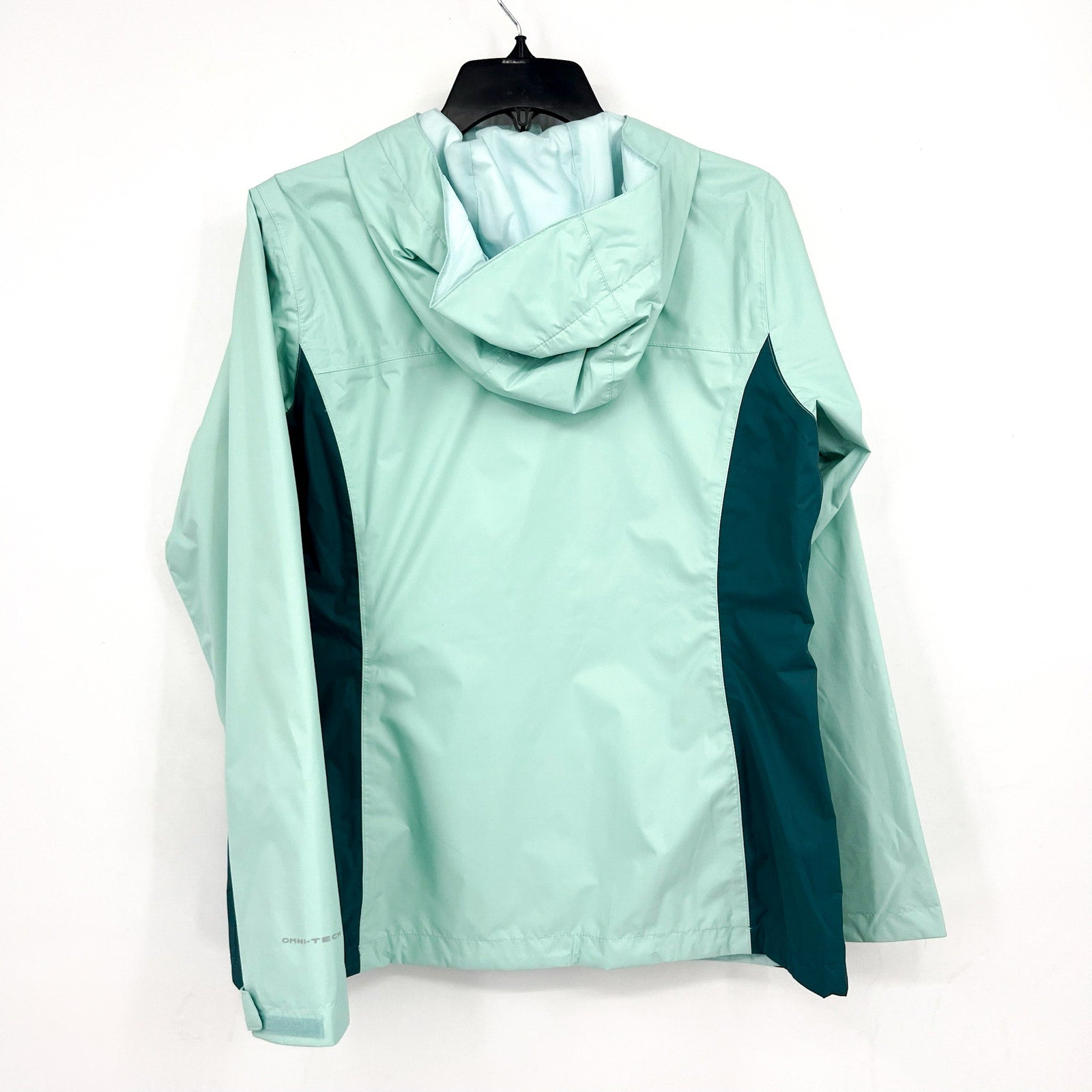 COLUMBIA Women's Arcadia II Rain Parka Jacket Medium Green Spry River NWT