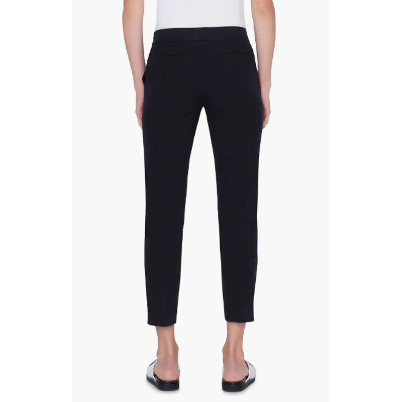 AKRIS PUNTO Womens Frankie Crop Pants Size 12 Black Stretch Cotton Trouser NWT