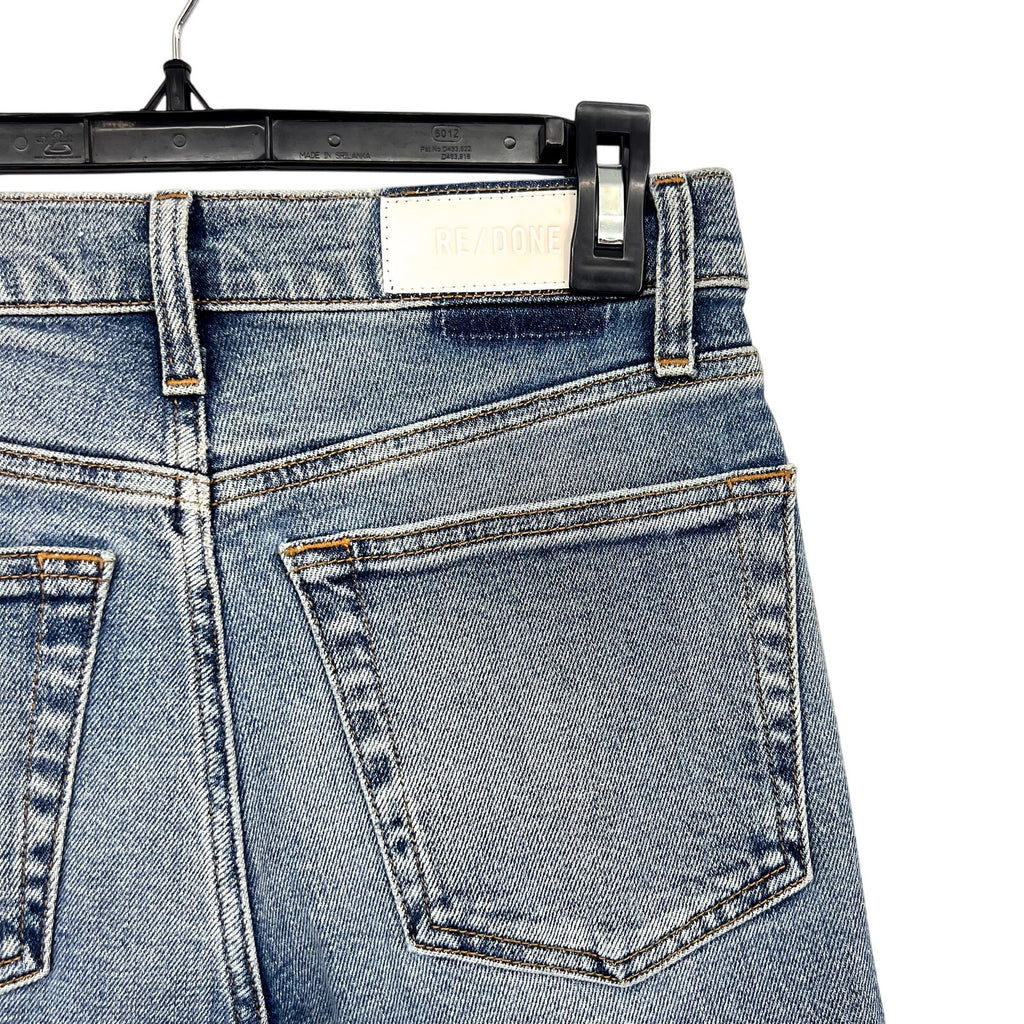 RE/DONE Women's Mid 80s Slim Straight Leg Jeans 26x27 US 2 Blue High Waist NWT