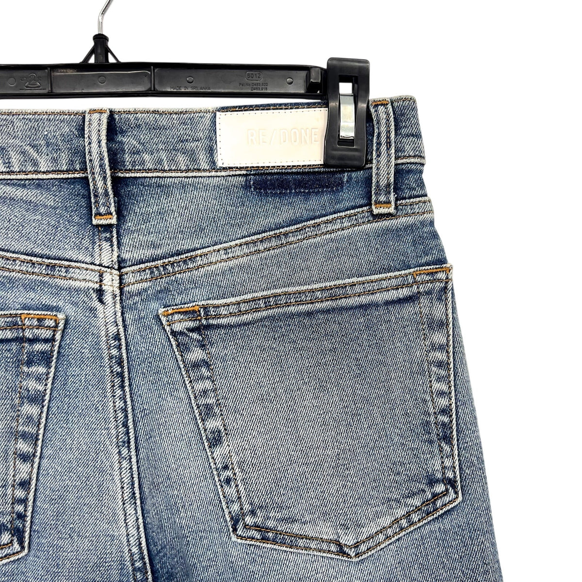 RE/DONE Women's Mid 80s Slim Straight Leg Jeans 26x27 US 2 Blue High Waist NWT